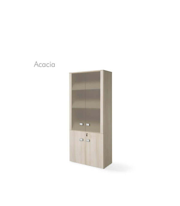 Armario alto con puertas bajas cristal transparente OPERACIONAL - Imagen 11