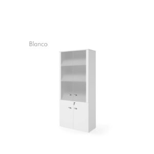 Armario alto con puertas bajas cristal transparente OPERACIONAL