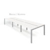 Bench Pórtico 3 módulos 1200 cm ancho