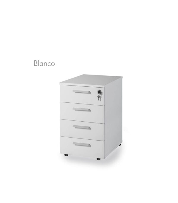 Cajonera fija 4 cajones madera OPERACIONAL (Exclusiva para Compactas) - Imagen 6