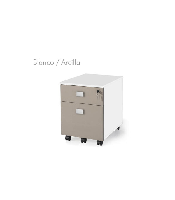 Cajonera móvil 1 cajón + 1 archivo madera bicolor G3 EJECUTIVA - Imagen 7