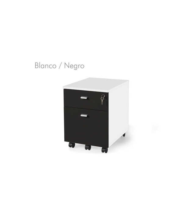 Cajonera móvil 1 cajón + 1 archivo madera bicolor G3 EJECUTIVA - Imagen 9