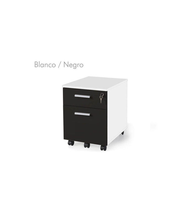 Cajonera móvil 1 cajón + 1 archivo madera bicolor G3 EJECUTIVA - Imagen 10