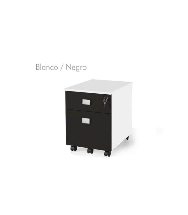 Cajonera móvil 1 cajón + 1 archivo madera bicolor G3 EJECUTIVA - Imagen 11