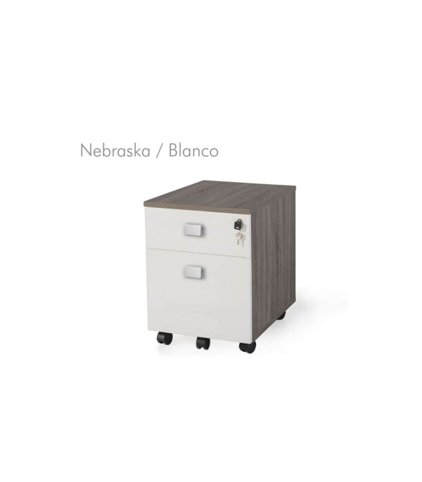 Cajonera móvil 1 cajón + 1 archivo madera bicolor G3 EJECUTIVA - Imagen 26