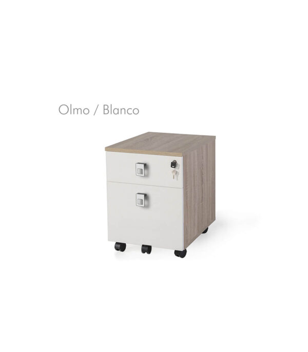 Cajonera móvil 1 cajón + 1 archivo madera bicolor G3 EJECUTIVA - Imagen 16