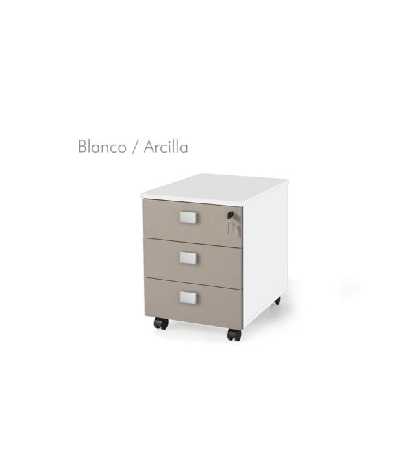 Cajonera móvil 3 cajones metal bicolor G3 EJECUTIVA - Imagen 7
