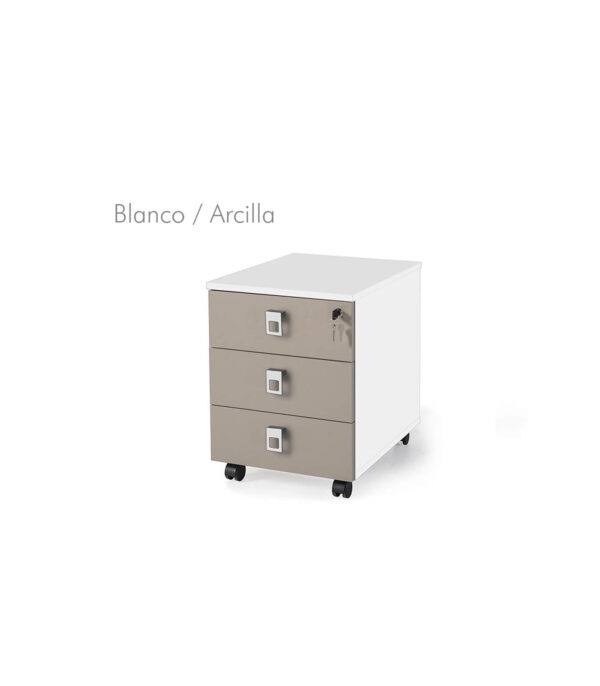 Cajonera móvil 3 cajones metal bicolor G3 EJECUTIVA - Imagen 8